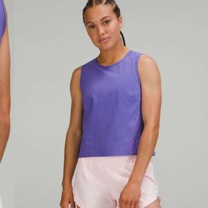 GUC lululemon swift ventilated running tank top charged indigo 12